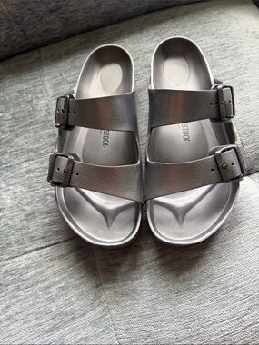 Birkenstock womens Two-Strap Sandals in Charcoal